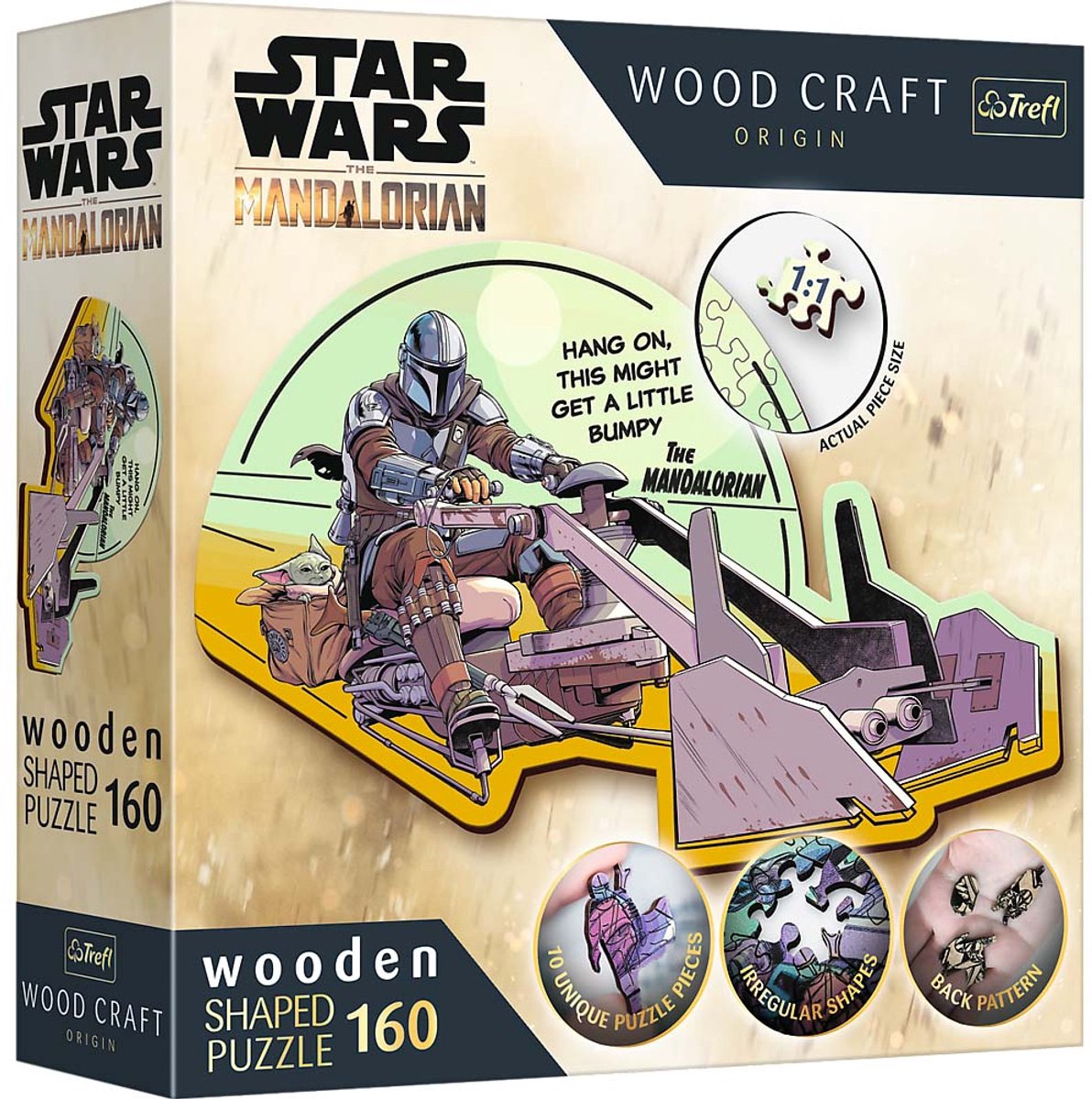 Trefl Holzpuzzle Star Wars The Mandalorian 160 Teile nachhaltiges FSC.