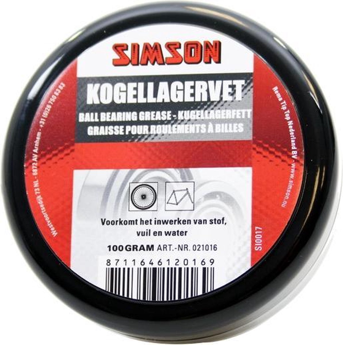 Simson Kogellagen fett schwarz