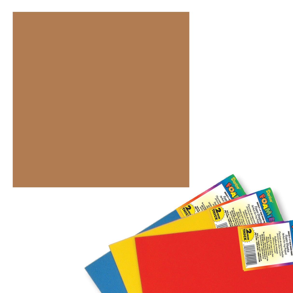 Darice • Foamies-Schaumstoffplatte 3 mm, 30 x 45 cm, hellbraun