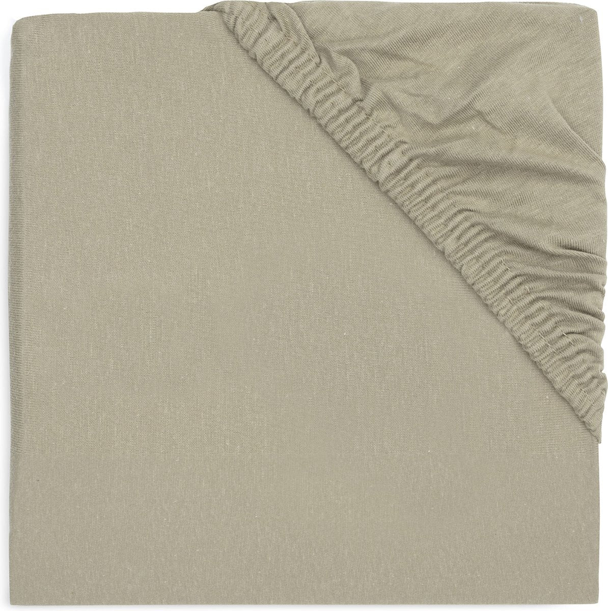 Jollein - hoeslaken jersey 70x140cm - wieg, ledikant, babybed - olive green