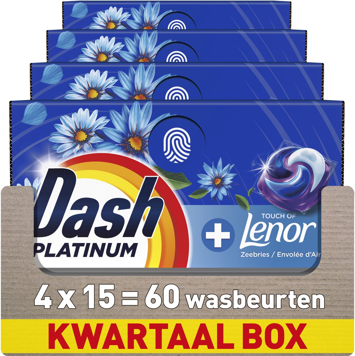 Dash Waschmittel-Pods® – Meeresbrise – 4 x 15 Wäschen