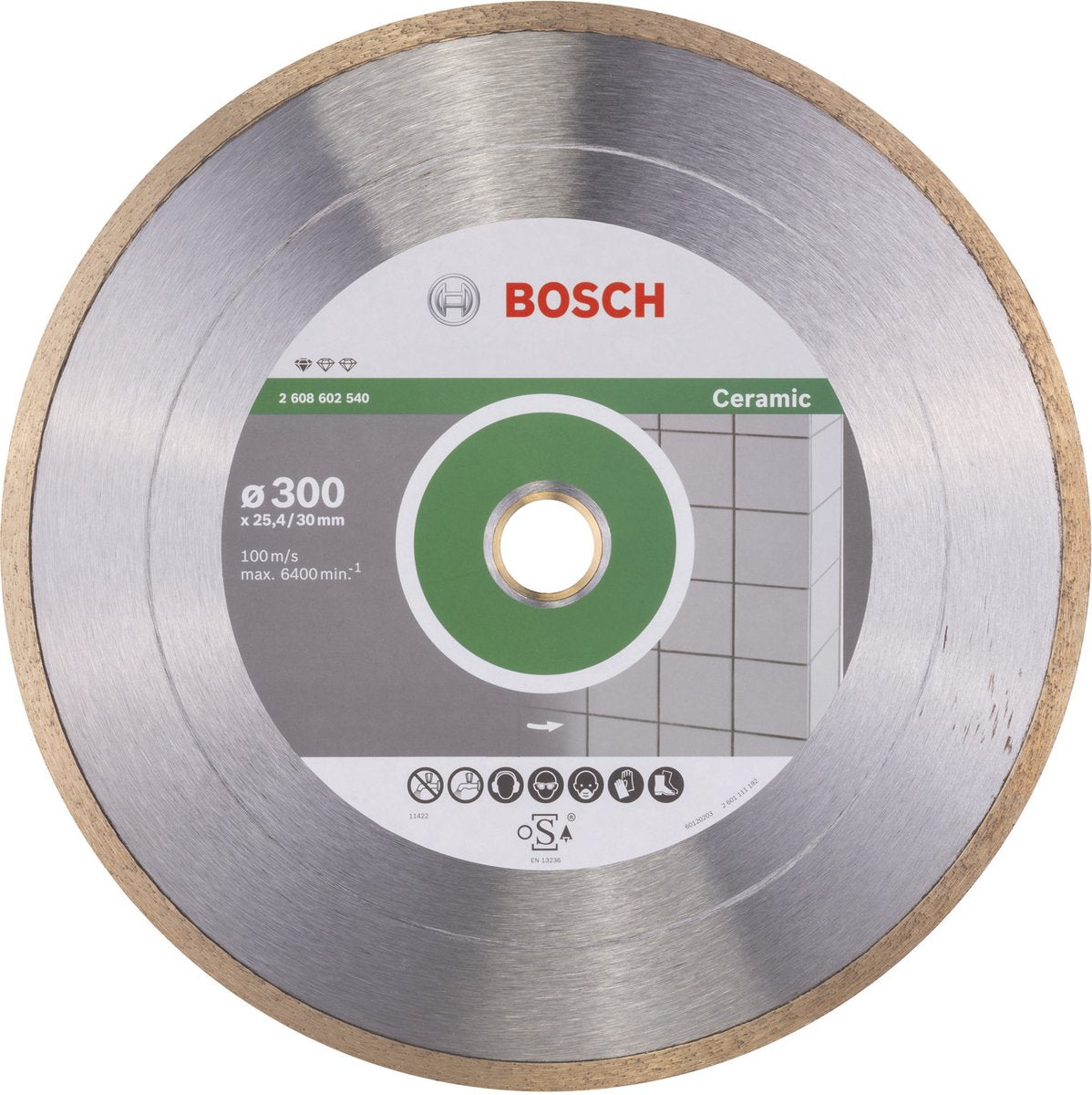 Bosch - Diamanttrennscheibe Standard für Keramik 300 x 30+25,40 x 2 x 7 mm