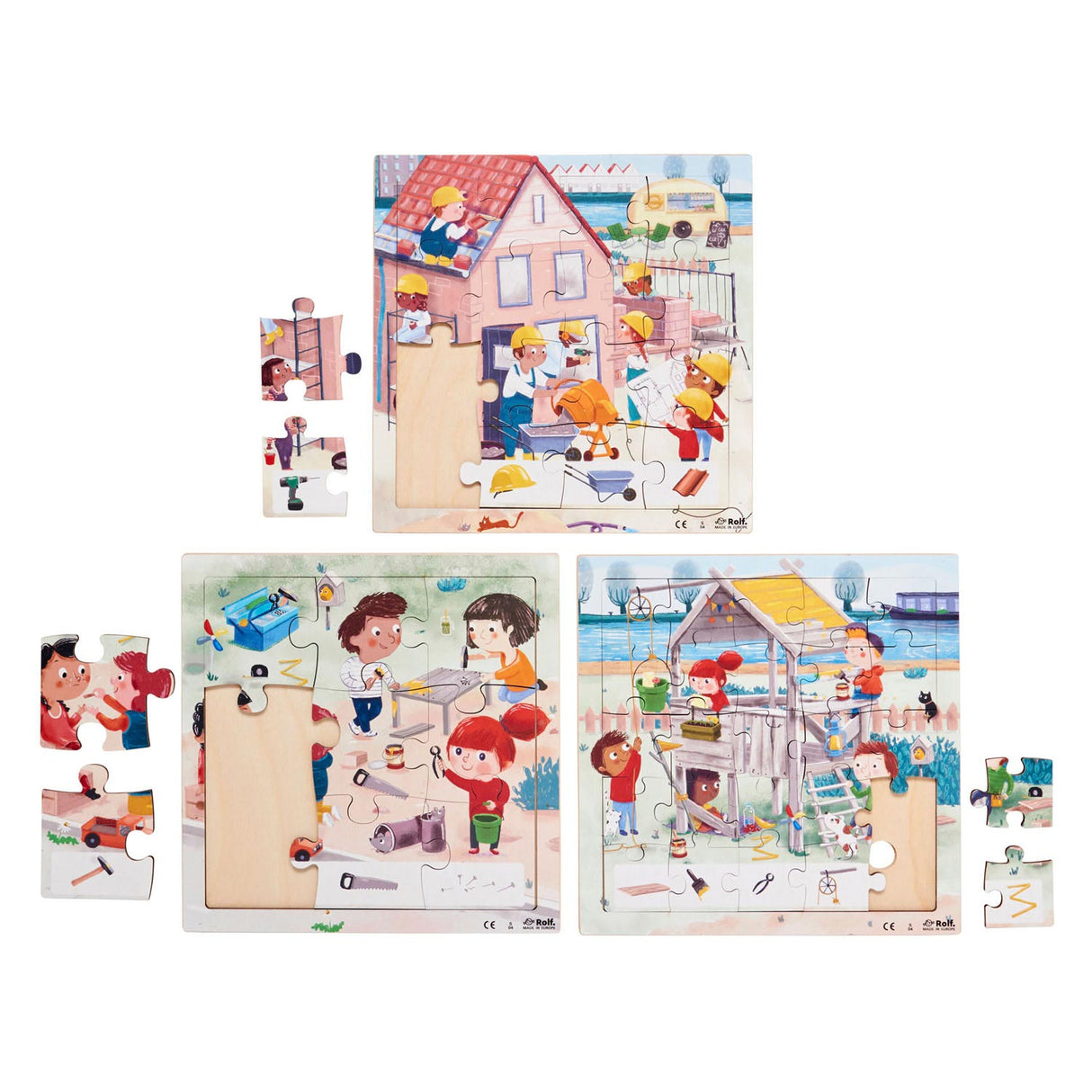 Rolf - Holzpuzzle-Serie Living, 3er-Set