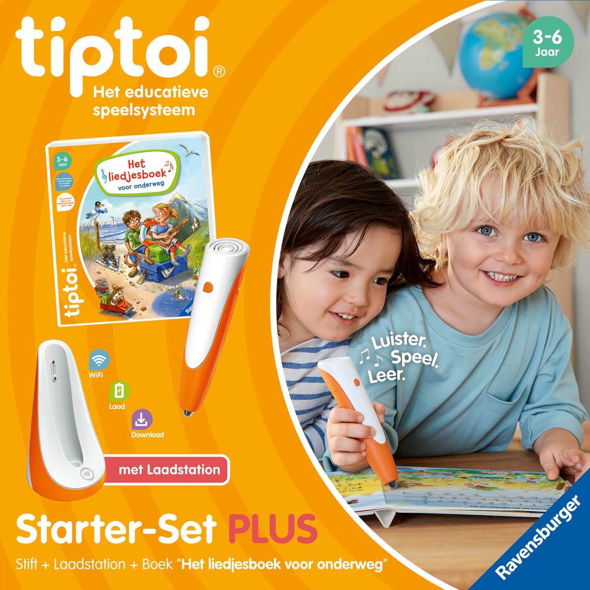 Tiptoi Ravensburger Starterset Plus – Liederbuch für unterwegs – interaktives Lernsystem
