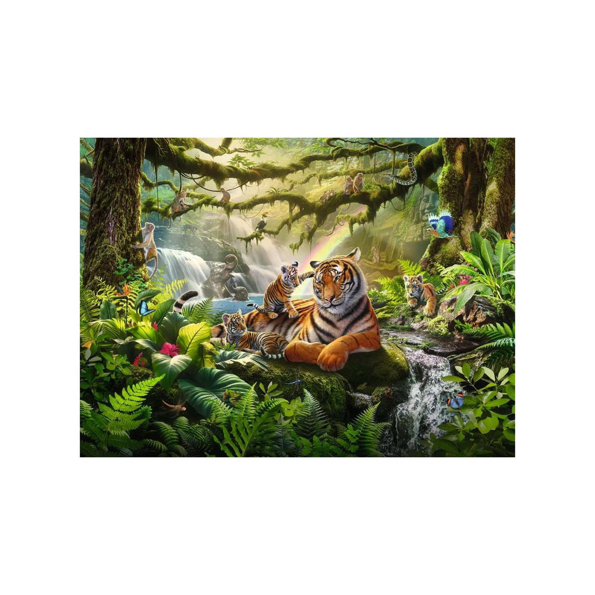 Ravensburger Puzzle wundersame Dschungeltierwelt – 300 Teile. xxl