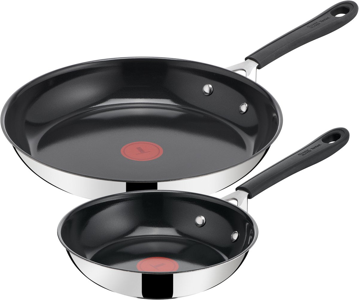 Jamie Oliver von Tefal Easy Cook Keramik – Bratpfannenset – 20 28 cm – PFAS-frei – Keramik – für alle Herdarten geeignet