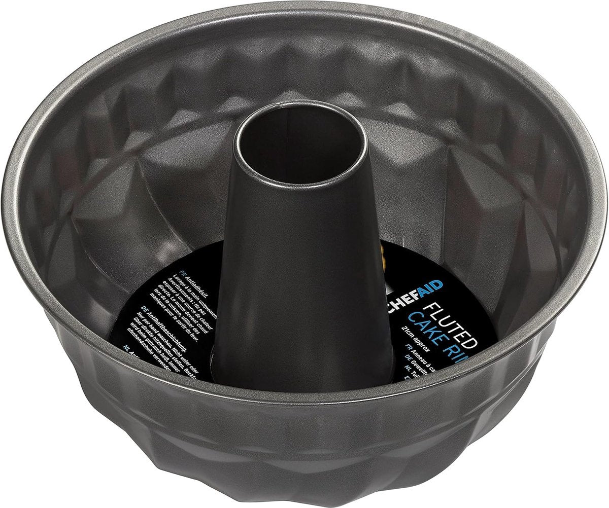 Chef Aid Gugelhupf 22,5 cm – runde Backform – Kuchenform mit Goldflon-Antihaftbeschichtung – Kuchenform