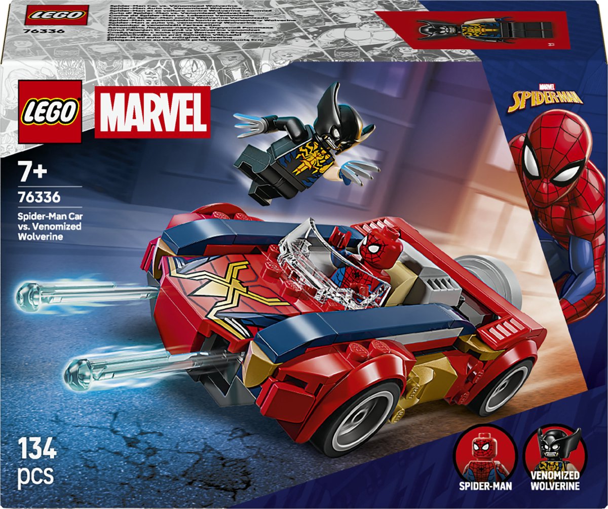 Lego Superhelden 76336 Marvel Spider-Man-Auto vs. vergifteter Vielfraß