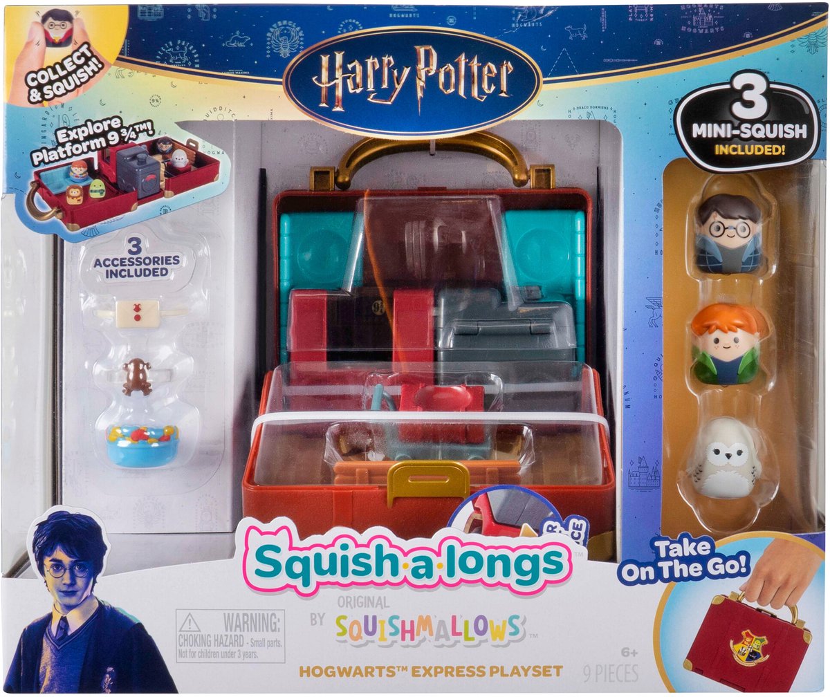 Jazwares Squish-A-Longs – mittelgroßes Spielset Harry Potter Hogwarts Express Spielset W1