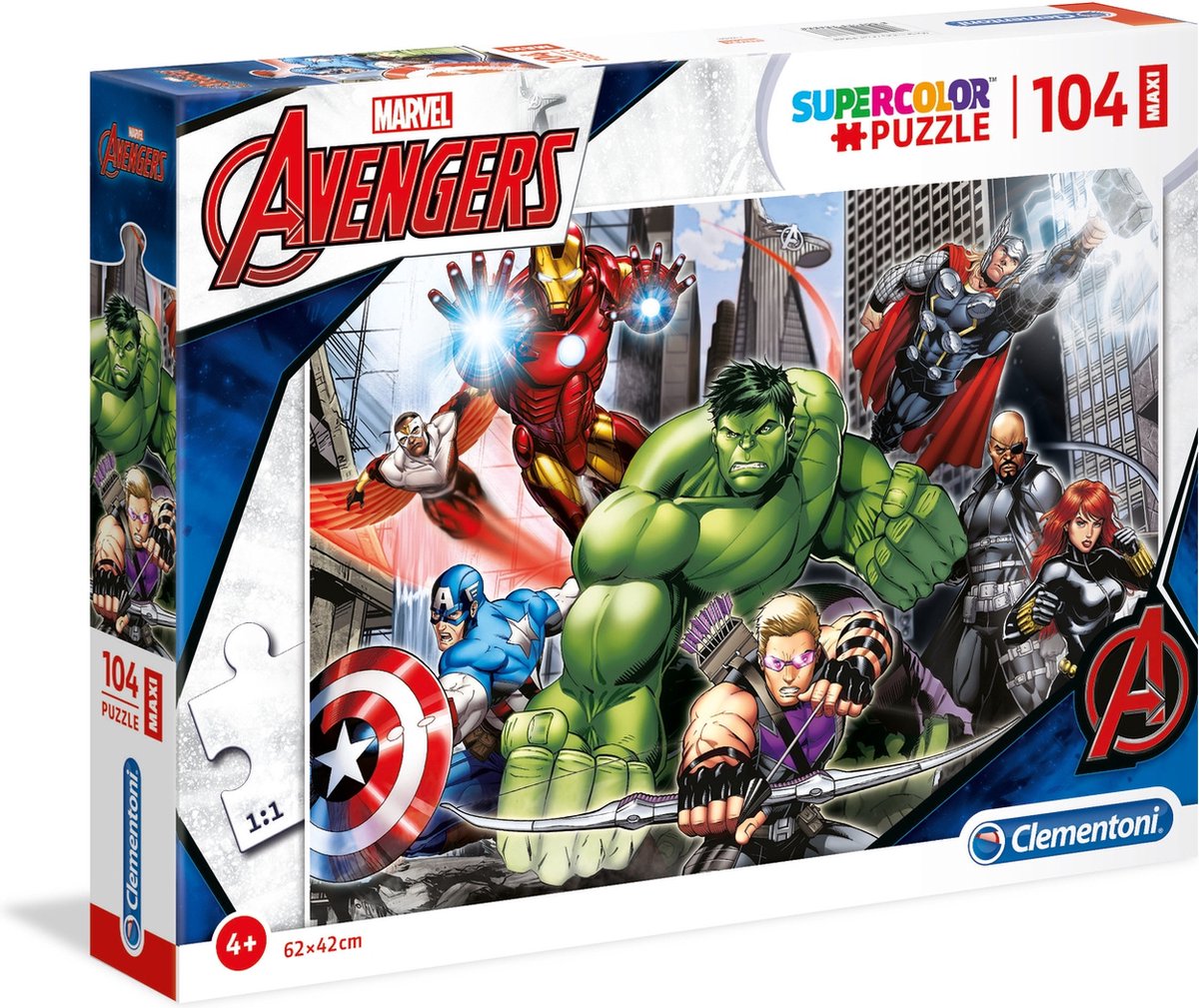 Clementoni Jigsaw Puzzle Super Color Maxi The Avengers, 104st.