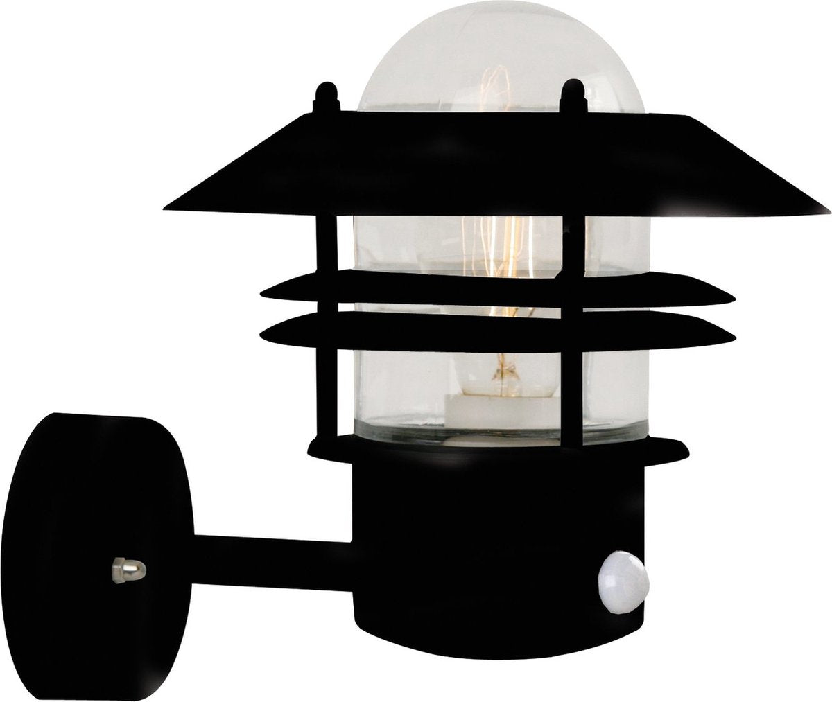 Nordlux Blockhaus-Wandleuchte-Up-Sensor-E27-Schwarz