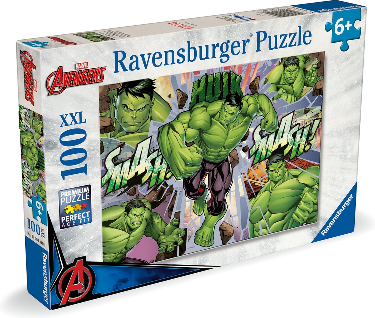 Ravensburger Puzzle XXL Marvel Hulk, 100 Teile.