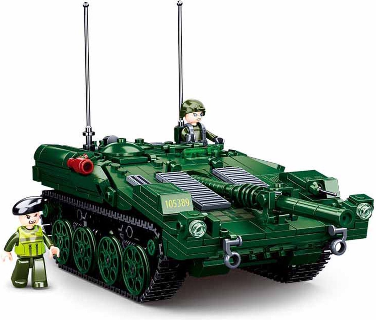 Sluban Modelbricks STRV 103 Kampfpanzer – Konstruktionsspielzeug – Bauset mit 692 Bausteinen – M38‑B1010 – ab 8 Jahren