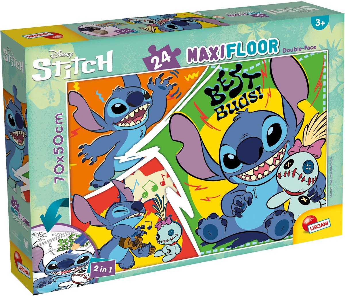 Lisciani Disney Puzzle DF Maxi Floor 24 Lilo Stitch