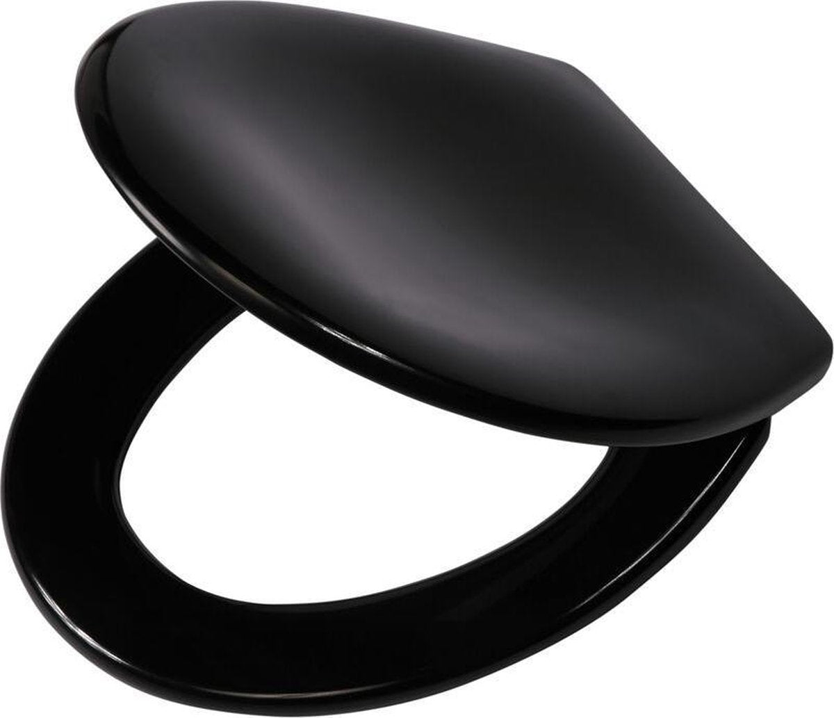 Tiger Ventura - Toilettensitz - WC-Sitz mit Deckel - Absenkautomatik - Easy-Clean-Funktion - Duroplast - Schwarz