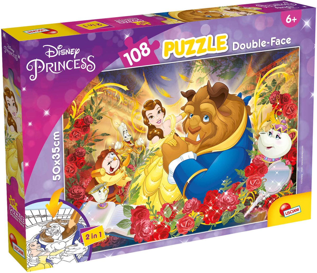 Lisciani Disney Puzzle DF Plus 108 Die Schöne und das Biest