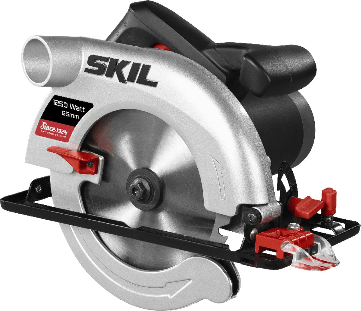Skil-Kreissäge 1250 W – Schnittkapazität 65 mm – Kreissägemaschine – Breitenführung – mit Schnittlinien-Visier – Kreissägeblatt mit 24 Zähnen – 5665 AA