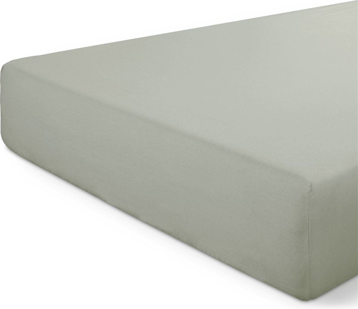 Dindi home dindi hoeslaken basic beauty - 90x200 - 100% katoen - groen
