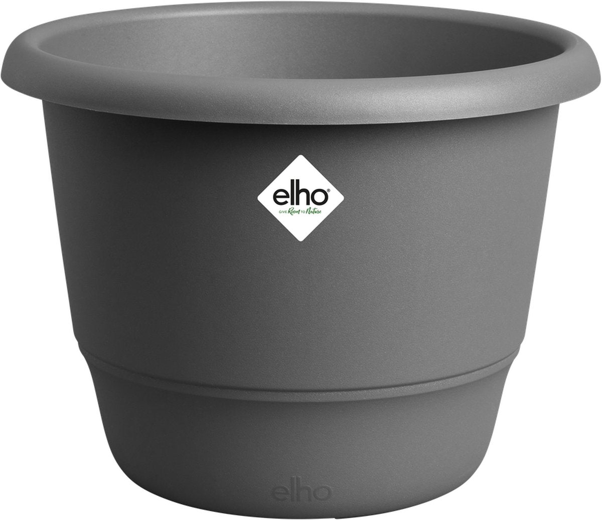 Elho amiga rond 47 - bloempot voor binnen buiten - 100% gerecycled plastic - ø 47.0 x h 35.3 cm - antraciet