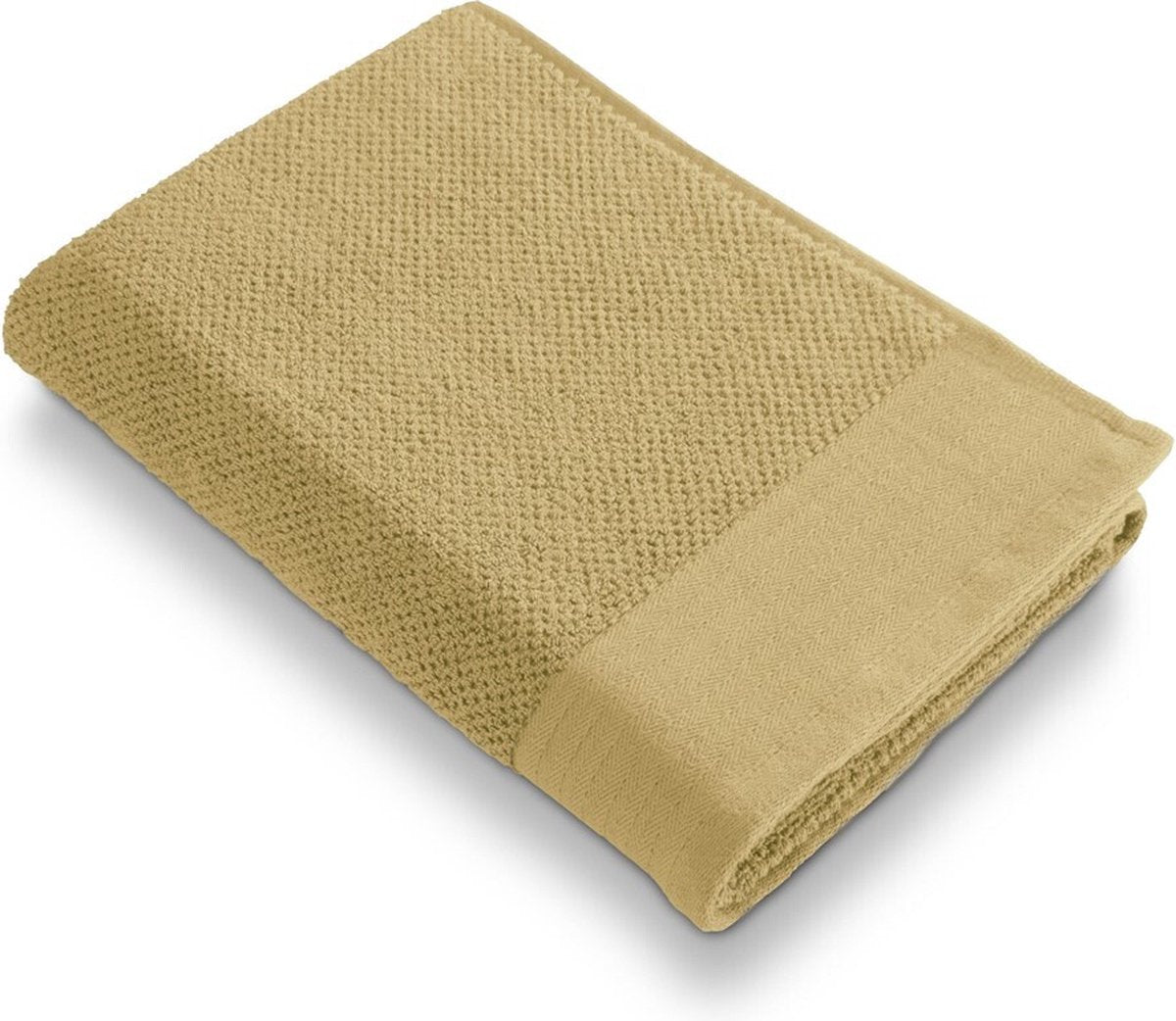 Walra badlaken soft cotton popcorn - geel - 70x140