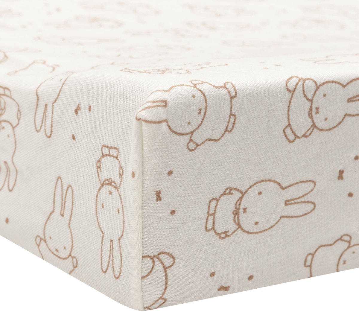 Jollein aankleedkussenhoes jersey 50x70cm miffy moments light terra
