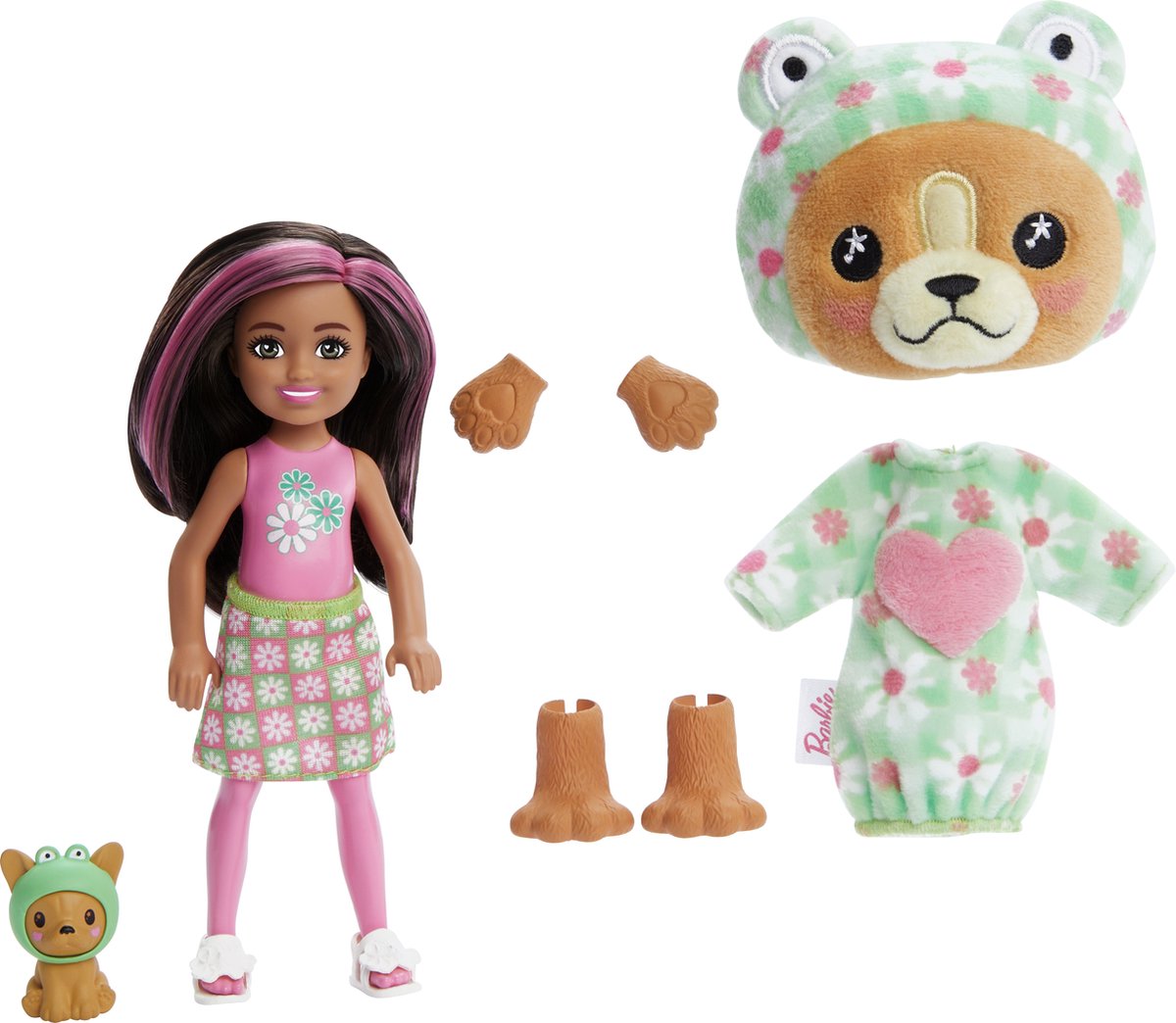 Barbie Cutie Enthüllungspuppe – 13,9 cm – Hundefrosch – Puppe