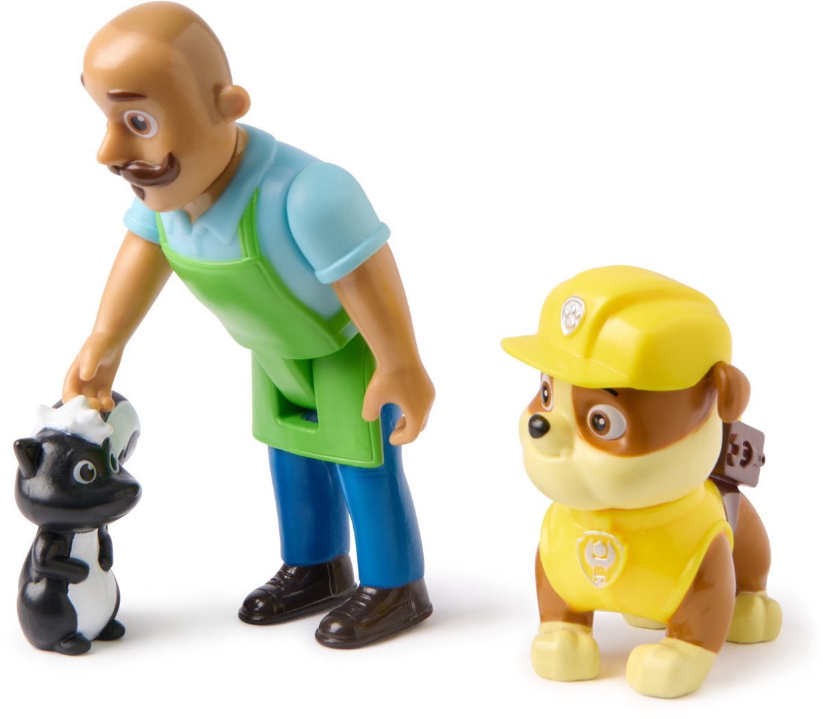 Paw Patrol – Figurenset mit 3 Sammelfiguren von Rubble, Mr. Porter und Stinktier