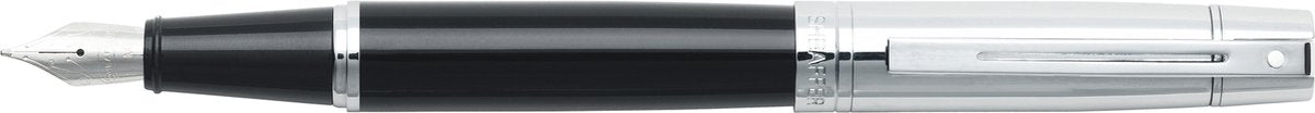 Sheaffer Füllfederhalter – 300 E9314 – M – schwarzer Schaft, verchromte Kappe, verchromt – SF-E0931453