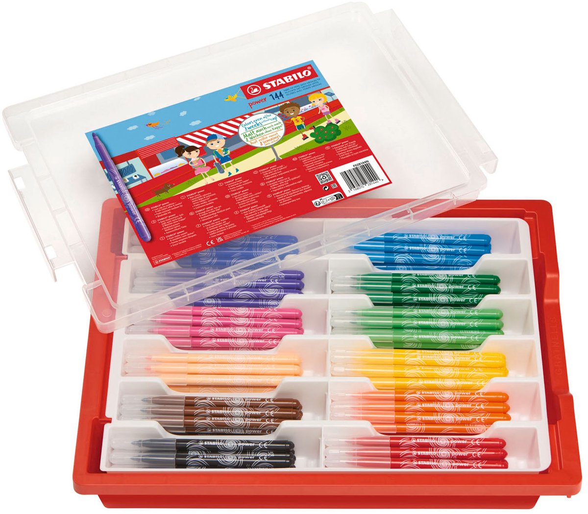 Stabilo power schoolverpakking viltstiften - 144dlg.