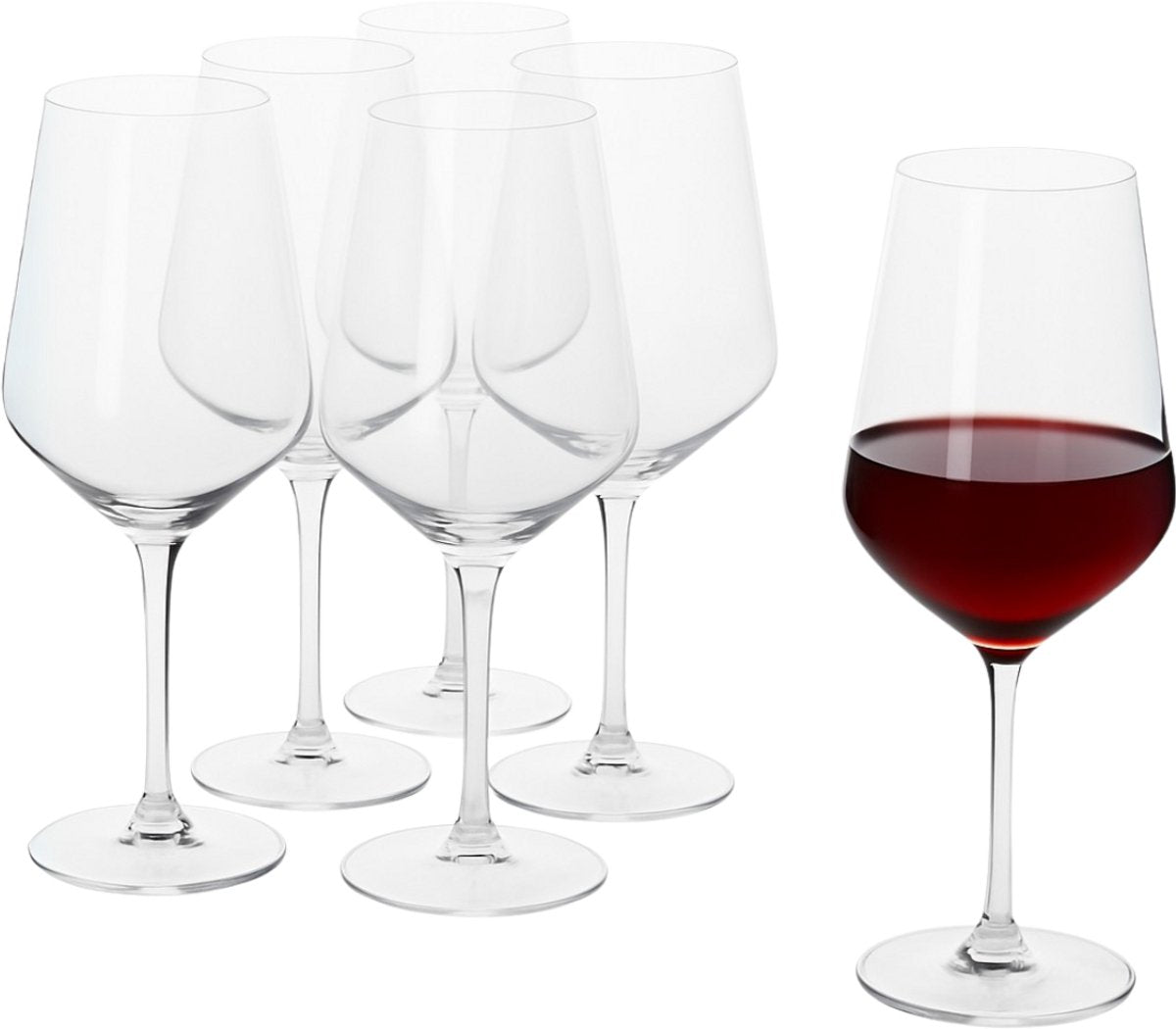 Alpina Weingläser Rotwein – 6 Stück Rotweingläser – Weinglas 53cl – Weinglas-Set – Glas-Set für Abendessen – Weingläser – klares Glas