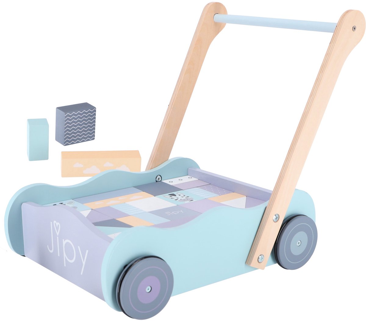 Jipy Holzklotzwagen mit einfachen Holzklötzen