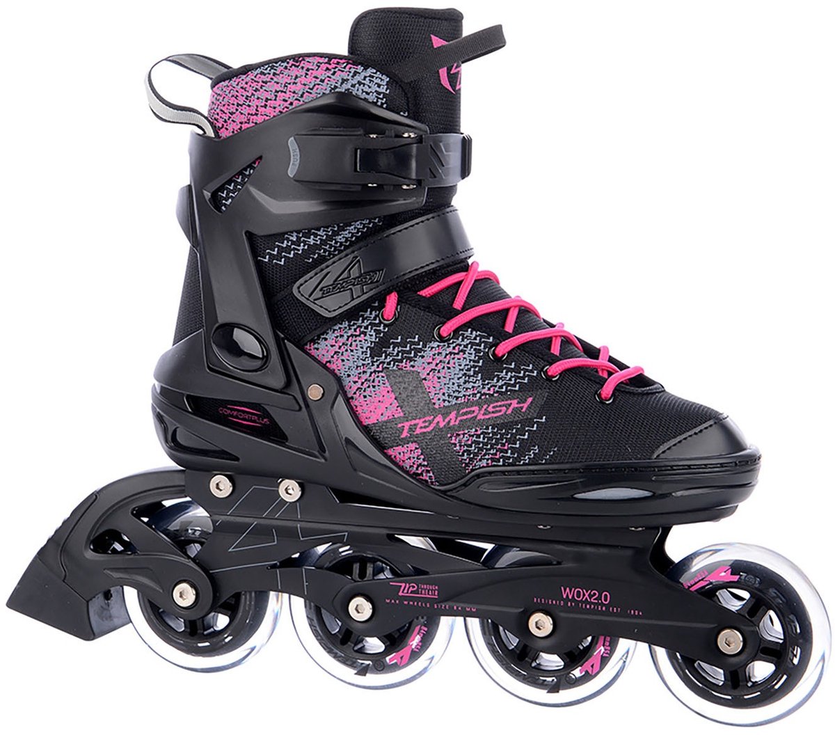 Tempish Wox 2.0 84 Damen Inline-Skates Schwarz Rosa 40