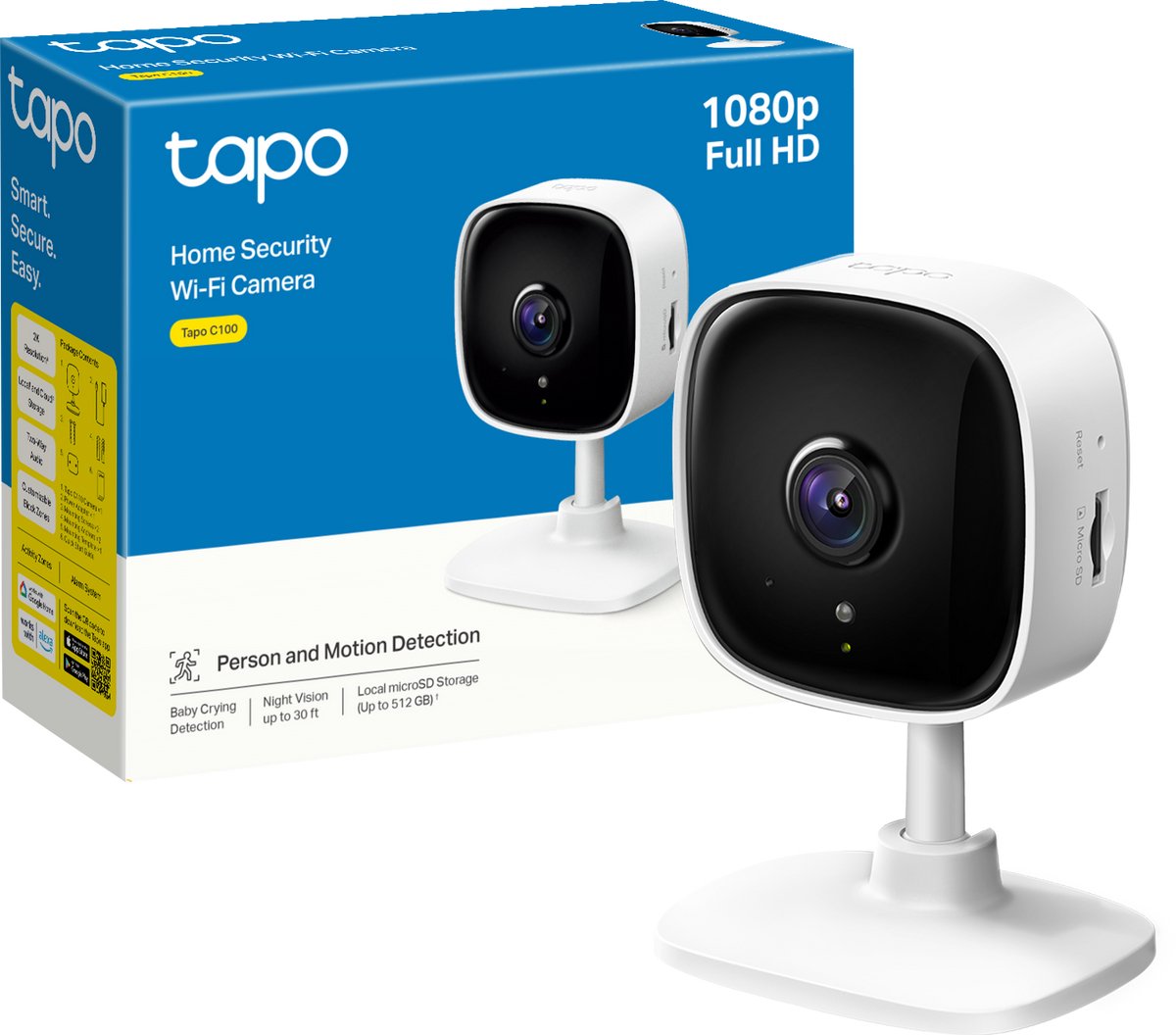 Tp-Link Tapo C100 Innenüberwachungskamera – 1080p – Full HD