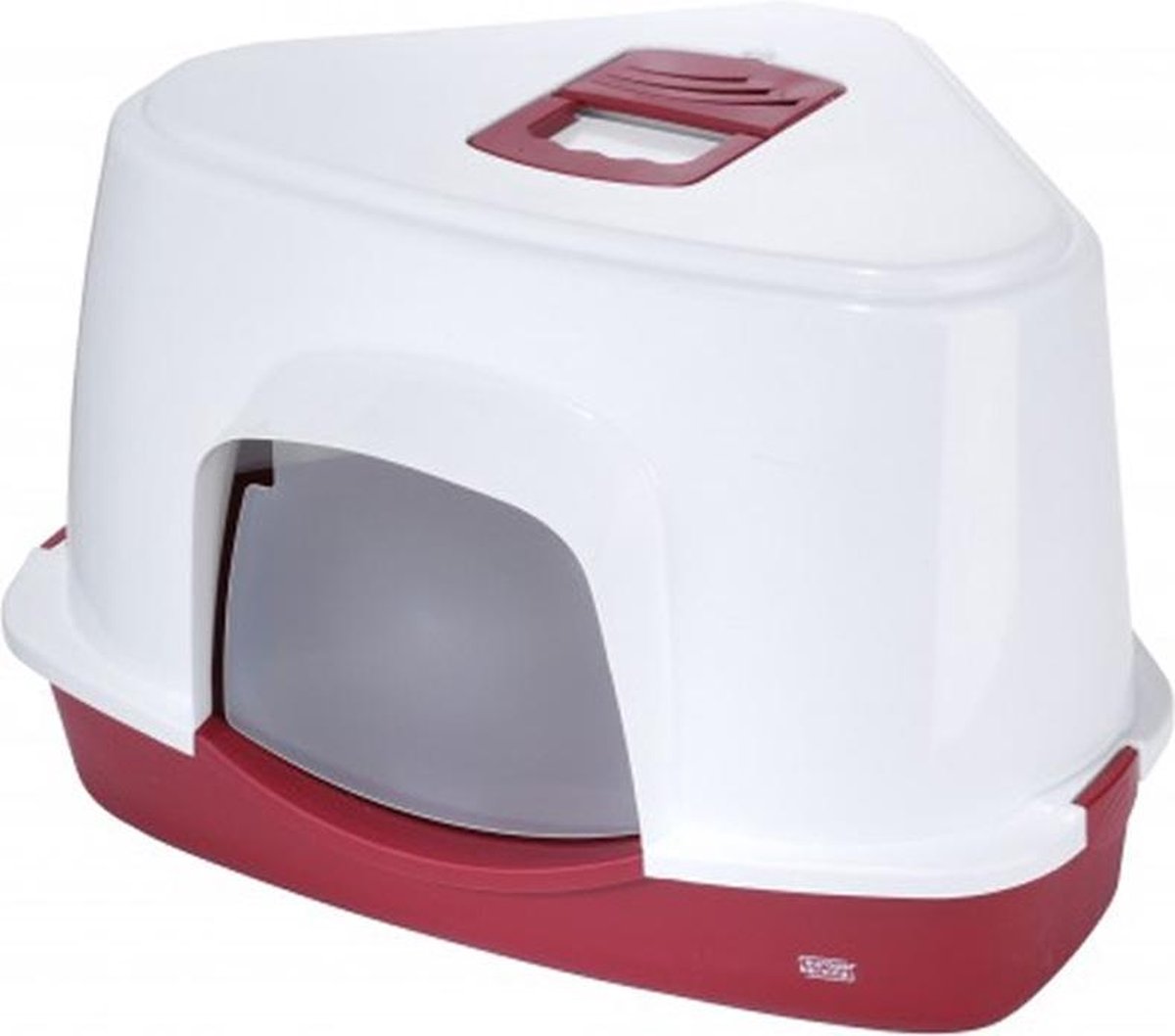 Ebi Canto Jumbo Ecktoilette – Rot Weiß – 56 x 70 x 46 cm
