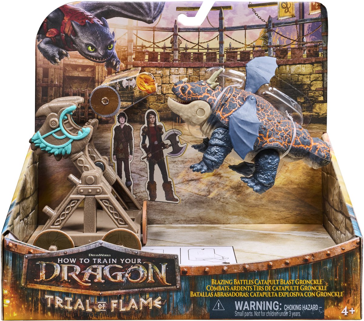 Dreamworks Drachen Drachen – Wie man einen Drachen zähmt – Grunzkatapult-Spielset – Spielfiguren-Set