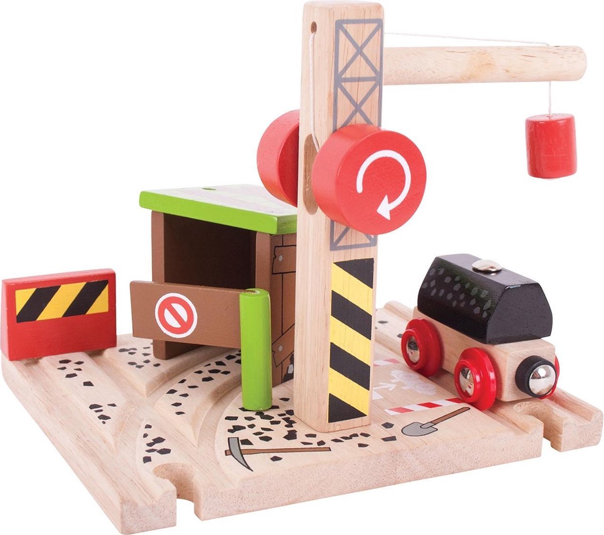 Bigjigs hölzerne Eisenbahnschienen – Kohlenmine