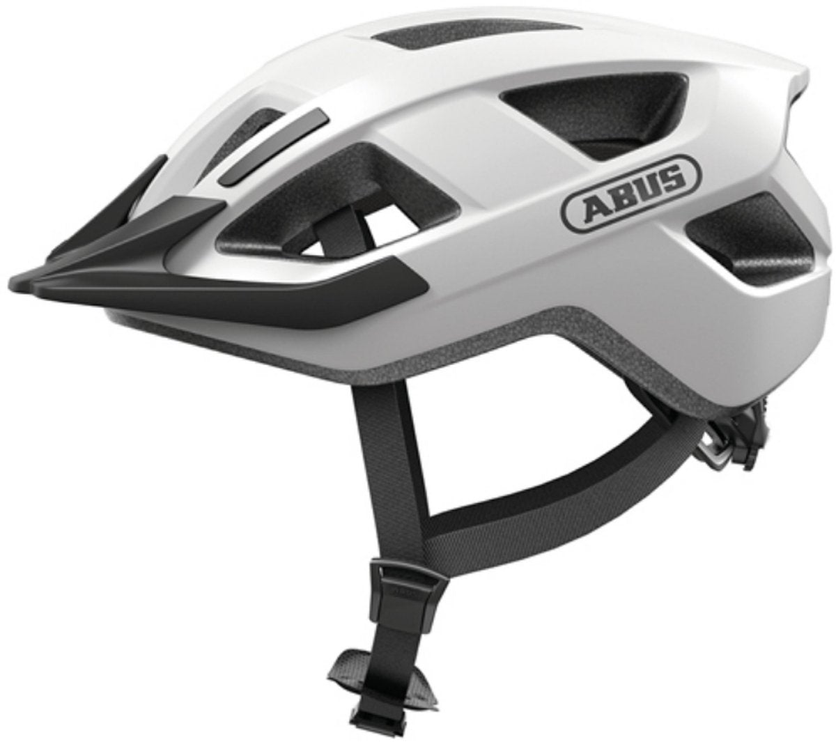Abus Fahrradhelm Aduro 3.0 LED Polar White M - 52-58 cm - Weiß - Geeignet für den Einsatz an Elektrofahrrädern - Cityfahrrädern - 315 g