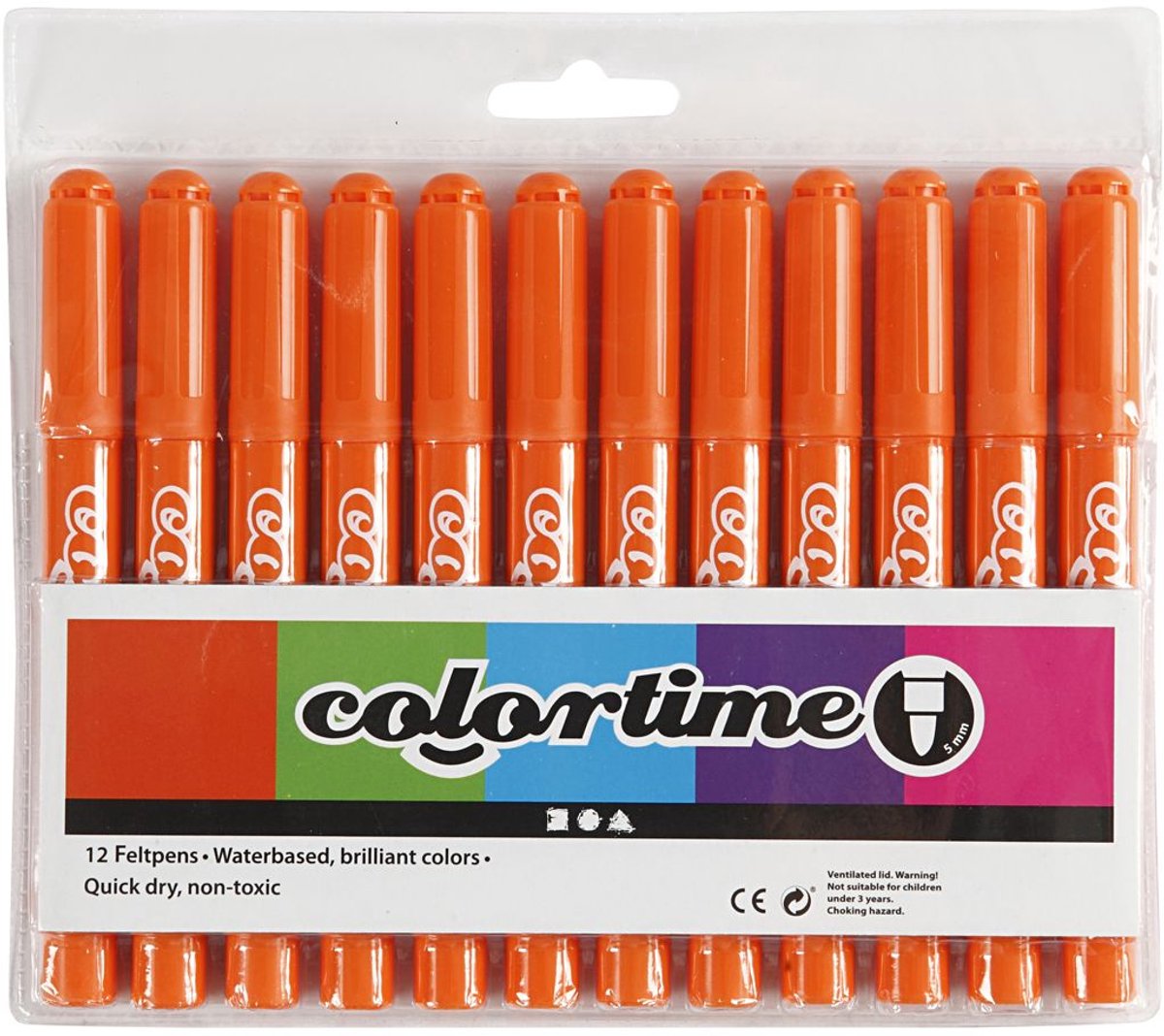 Creativ Company Orange Jumbo-Marker, 12 Stk.