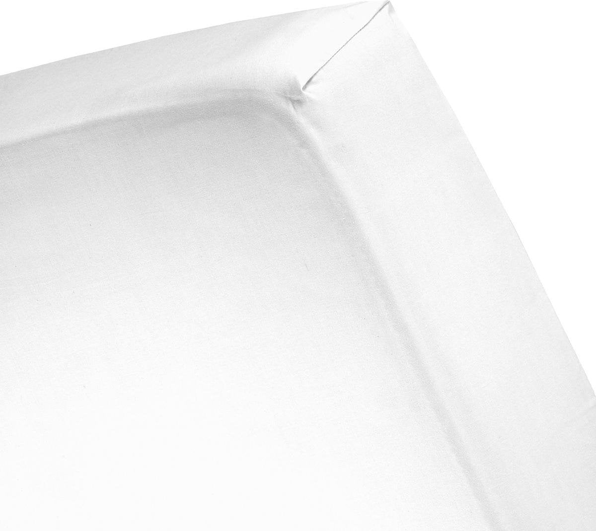 Cinderella weekend hoeslaken - geschikt voor boxspring - katoen - 90x210 cm - tot 35 cm matrashoogte - wit