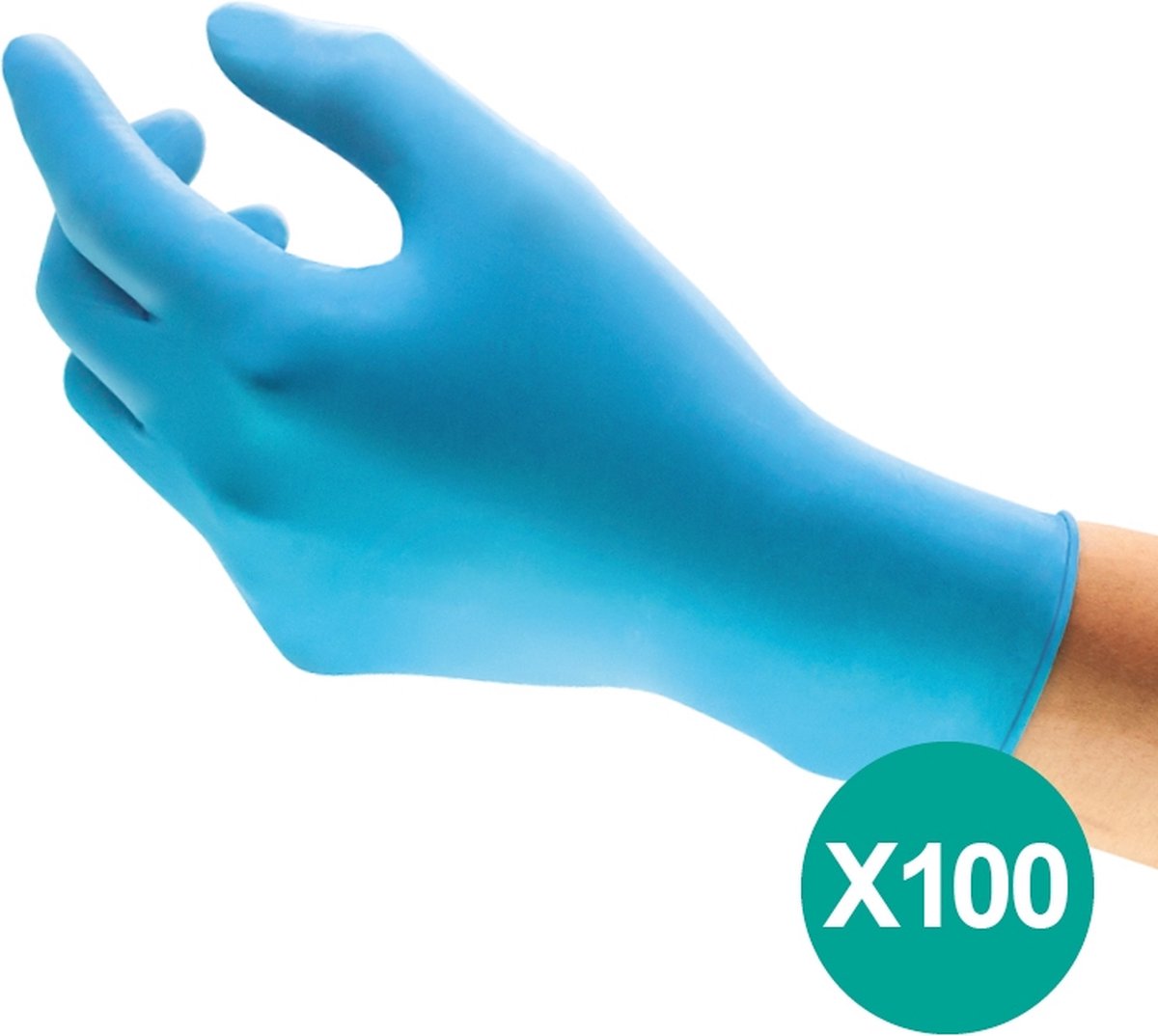 Ansell touchntuff® 92-670 - nitril wegwerp handschoenen, latexvrij, poedervrij, m, blauw, 100 stuks (0.11-0.13mm)