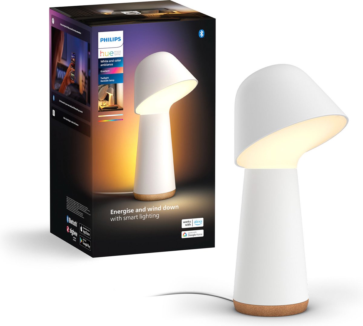Philips hue twilight sleep wake-up light- wit en gekleurd licht - wit