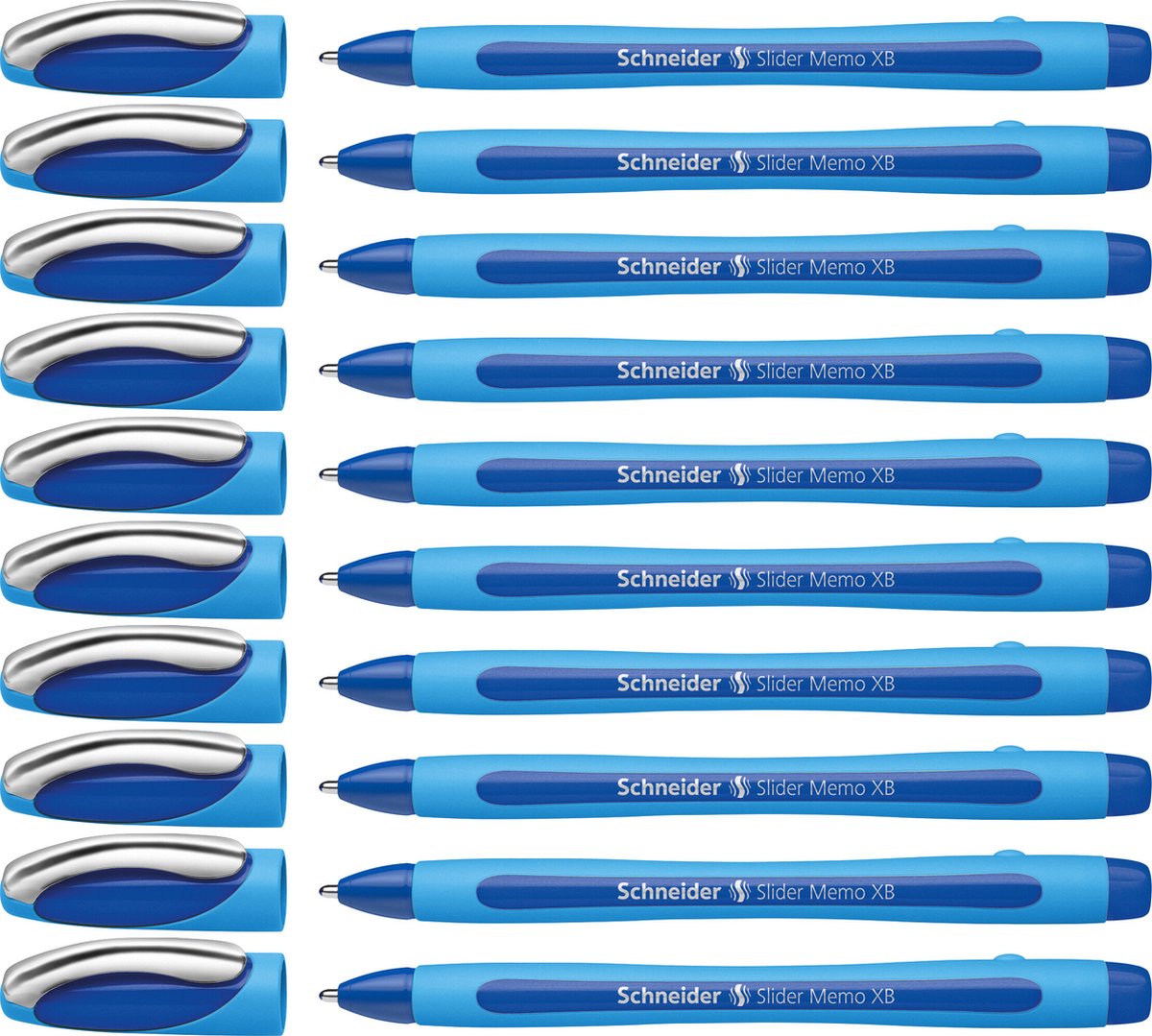 Schneider Schreibgeräte Schneider Kugelschreiber – Slider Memo – XB – 1,4 mm – Blau – 10 Stück – S-150203-10