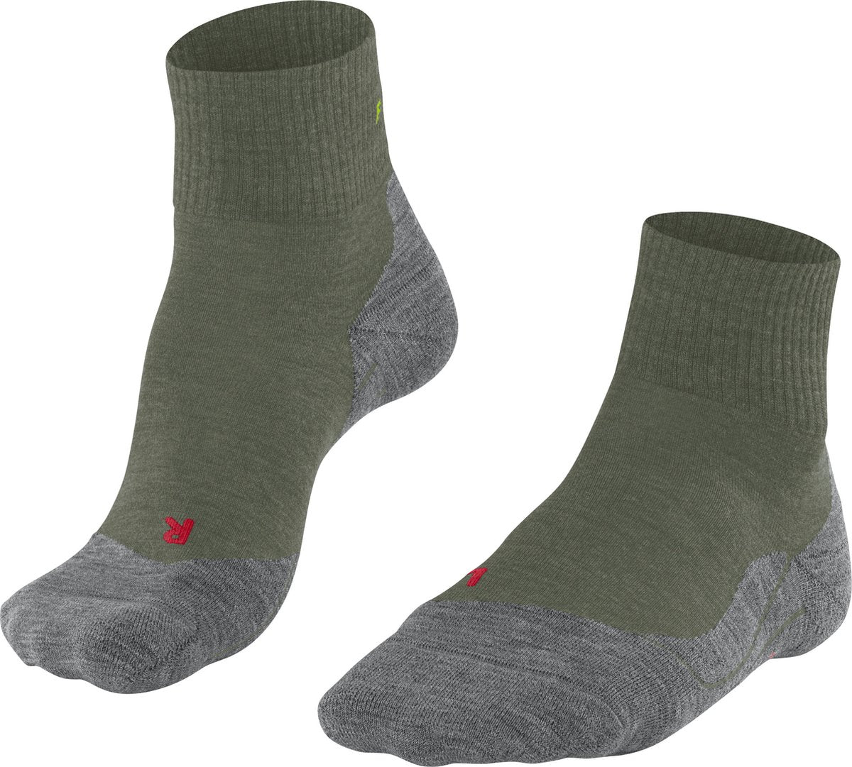 Falke TK5 kurze Anti-Blasen-Wandersocken aus dünnem Woll-Funktionsmaterial Herren grün - Größe 42-43