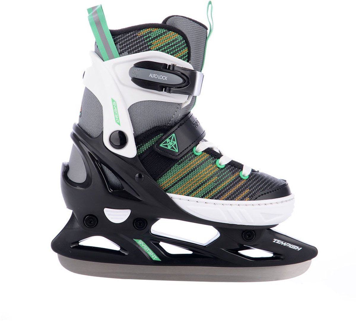 Tempish – Systent Ice – verstellbare Schlittschuhe – Schlittschuhe für Kinder – Schwarz und Weiß – mitwachsende, verstellbare Passform, warm gefüttert – Größe 37–40