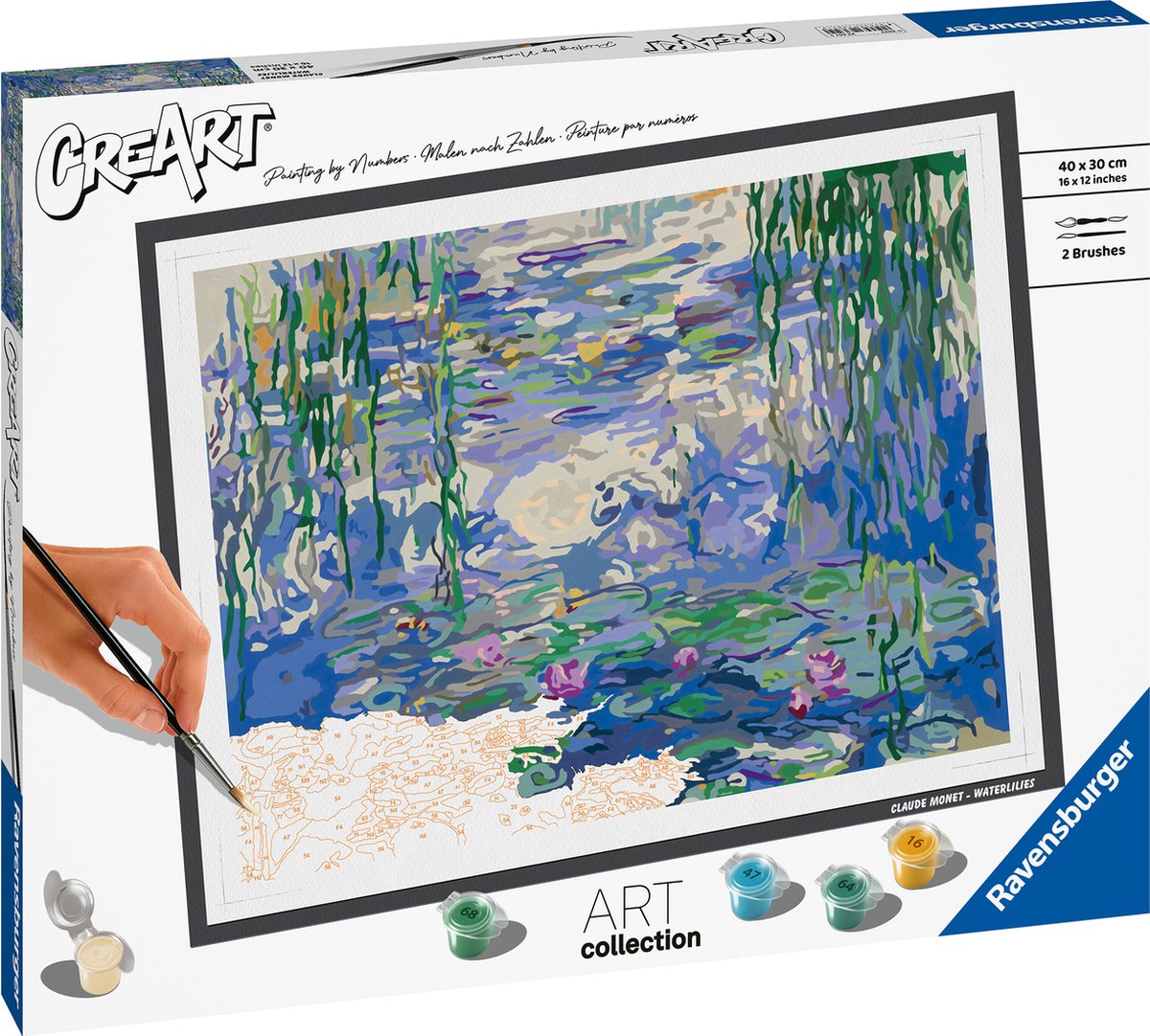 Ravensburger Kreart Gemälde bei Nummer - Waterlilies Monet