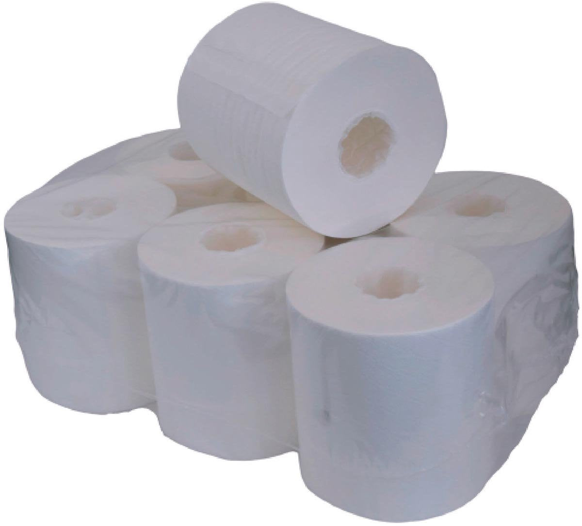 Q-connect Reinigungspapier Midi | 1-lagig | 275m | Packung mit 6 Rollen