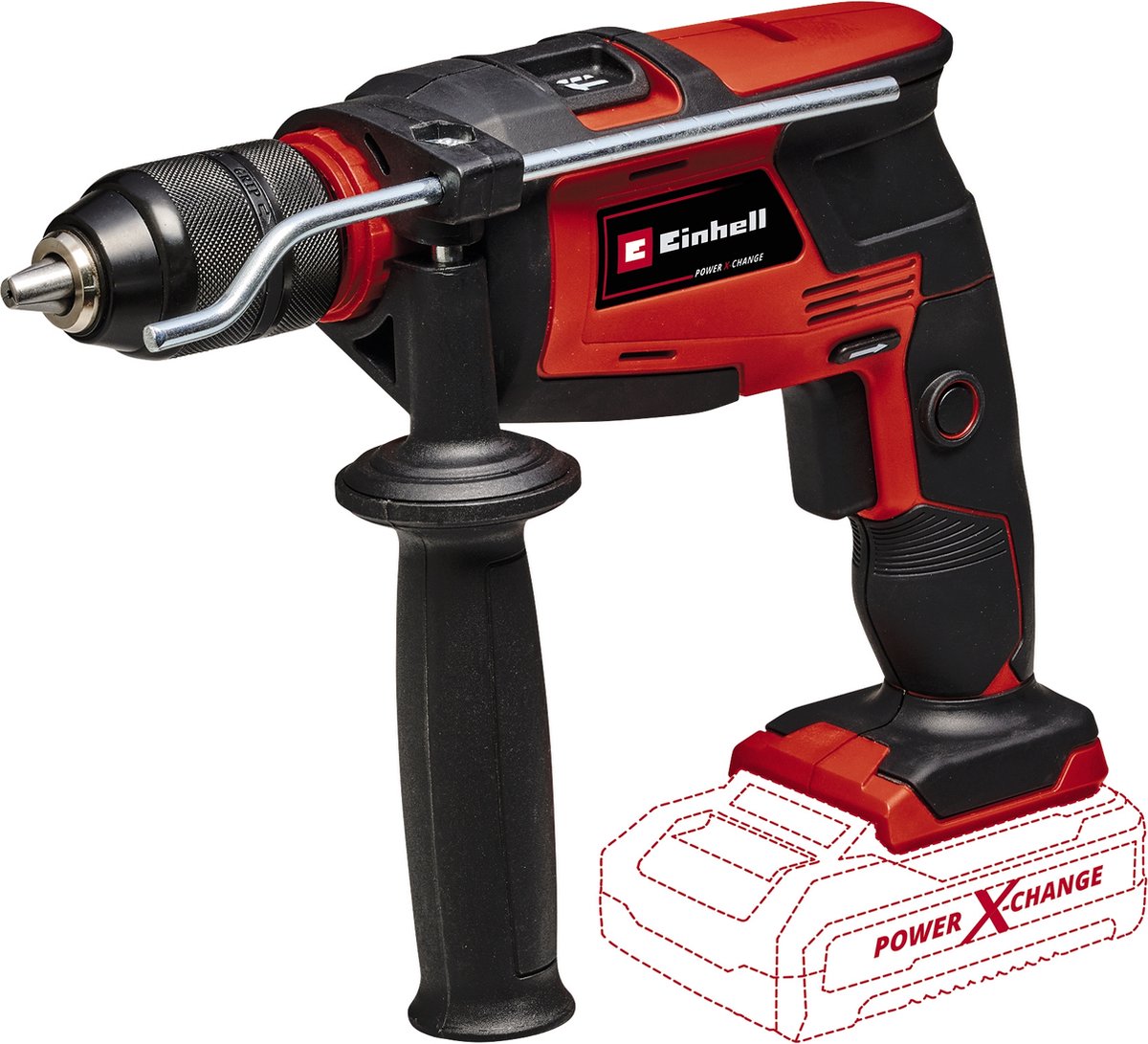 Einhell Akku-Schlagbohrschrauber Te-ID 18 Li Solo – Power X-Change – 18 V Li-Ion – Bohrmaschinen und Schlagbohrmaschinen – max. Bohrleistung in Beton: 13 mm - Schnellspannbohrfutter: 13 mm - exkl. Akku und Ladegerät