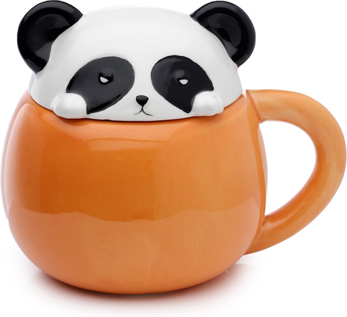 Adoramals Panda-Keramikbecher mit Deckel