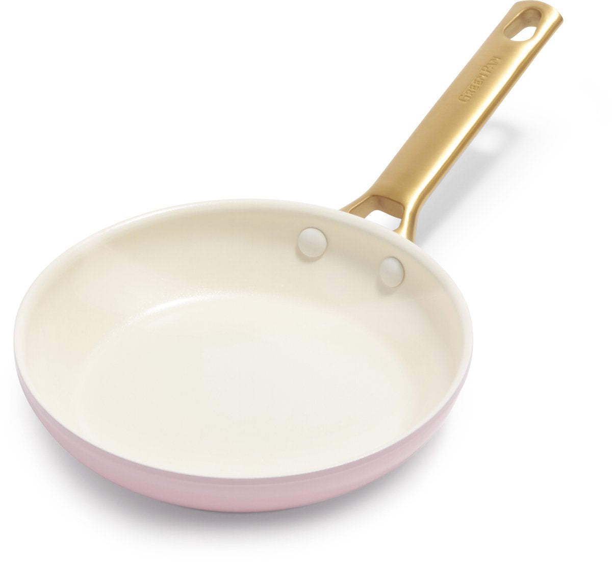 Greenpan Padova rosa Keramik-Induktionsbratpfanne 20 cm – PFAS-frei – Induktionsbratpfanne – ofenfest bis 200 °C – spülmaschinenfest – Edelstahlgriffe – rosa