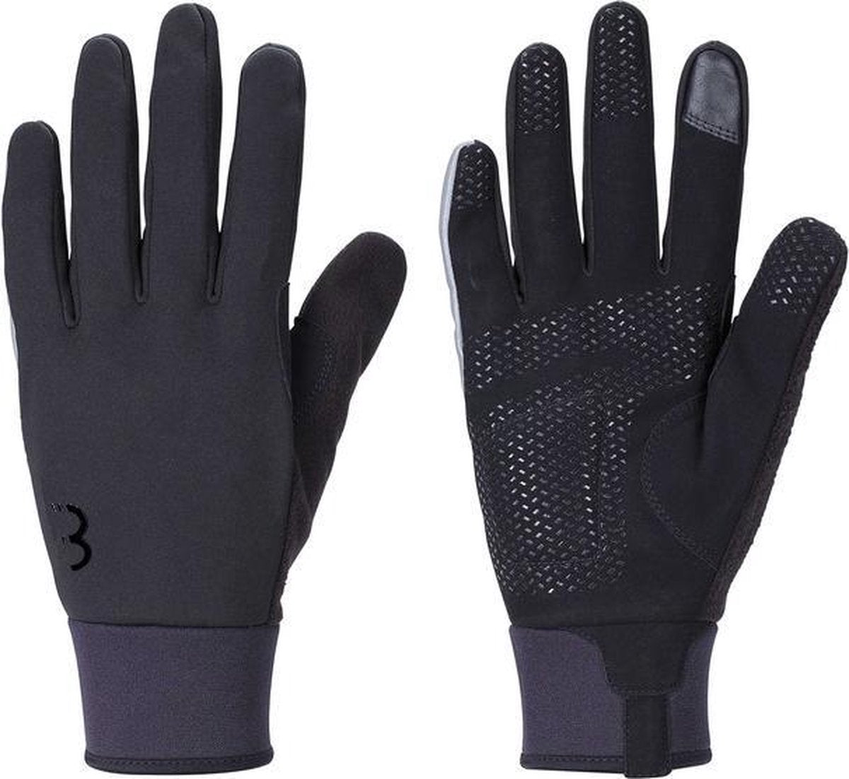 Bbb cycling controlzone fietshandschoenen winter - 5 - 10 ℃ - winddichte wielrenhandschoenen heren dames - sporthandschoenen - touchscreen compatibel - zwart - maat xxxl - bwg-36
